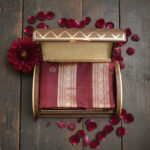 Light Brown Golden Saree